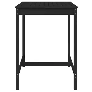 Berkfield Garden Table Black 82.5x82.5x110 cm Solid Wood Pine