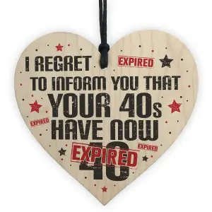 Red Ocean Funny Wooden Hanging Plaque 50th Birthday Gifts For Him / Her Novelty Birthday Plaque For Friend