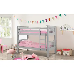 Scoggins Single (3') Standard Bunk Bed Dove Grey