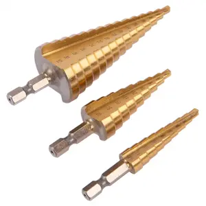 Pro User - Titanium Coated Steel Step Drill Bit Set - 4-32mm - 3pc