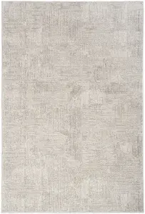 Silver Abstract Modern Easy to clean Rug for Bedroom & Living Room-239cm X 300cm