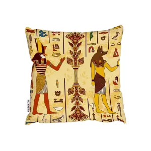 Egyptian gods and ancient egyptian hieroglyphs (Outdoor Cushion) / 45cm x 45cm