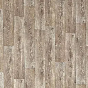 Dark Beige Wood Effect Vinyl Flooring For Kitchen, Bathroom, Dining Room, 2.0mm Thick Vinyl Sheet -5m(16'4") X 2m(6'6")-10m²