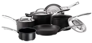 Circulon Infinite Black Round Hard Anodised Aluminium Non-Stick Cookware Pan Set Pack of 6