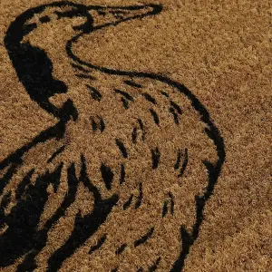 Eco-Friendly Latex Backed Coir Door Mat, Quackers Duck