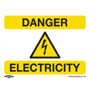 10 Pack of Self-Adhesive Danger Electricity Safety Signs - 100 x 75mm