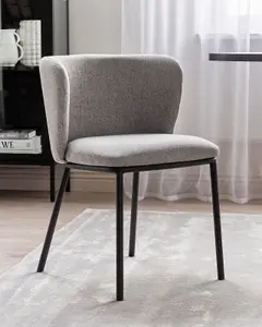 Set of 2 Dining Chairs MINA Grey