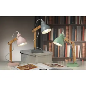 Luminosa Nora Desk Task Lamp, Green, Wood