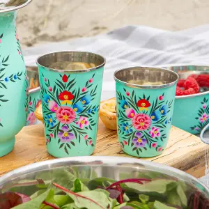 BillyCan - Picnic Tumblers - 300ml  - Mint Pansy  - Pack of 6