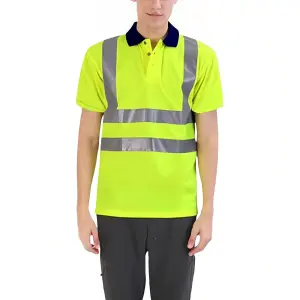 Short-sleeved thin reflective PLOL shirt T-shirt Yellow M