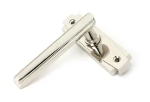 Polished Nickel Art Deco Lever on Rose Set