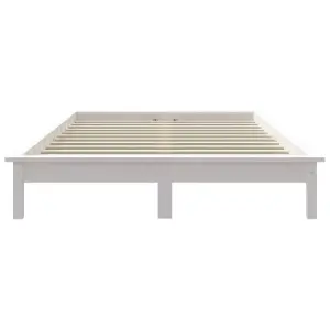 Berkfield Bed Frame White 160x200 cm Solid Wood Pine