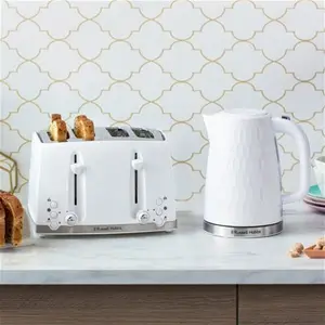 Russell Hobbs Honeycomb Kettle White, Plastic