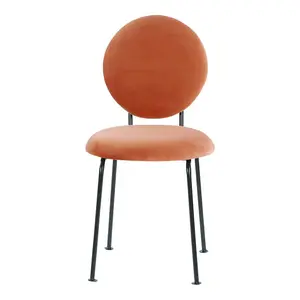 Medallion Upholstered Dining Chair Peach