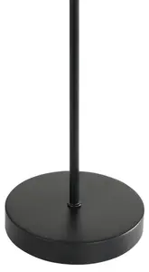 GoodHome Songor Modern Round Matt Black Eco halogen Table lamp