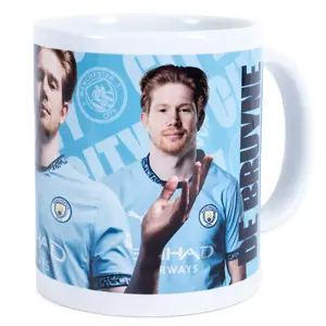 Manchester City FC Kevin De Bruyne Mug Sky Blue/White/Gold (One Size)