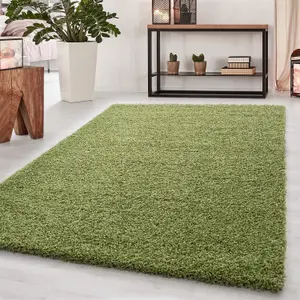 Abaseen 60x110 cm Green Thick Pile Soft Shaggy Modern Rug