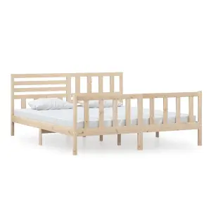 Berkfield Bed Frame Solid Wood 180x200 cm Super King