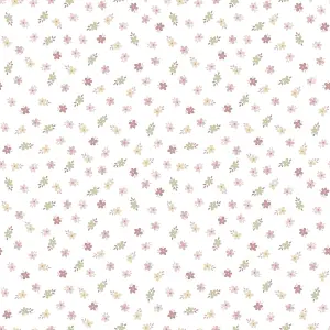 Galerie Little Explorers 2 Pink Five Leaf Flower Wallpaper Roll