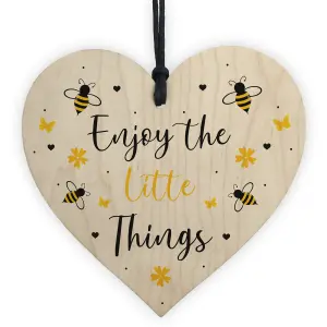 Cute Garden Sign Hanging Heart Enjoy The Little Things Home Decor Garden Decor