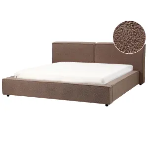 Boucle EU Super King Size Bed Brown LINARDS