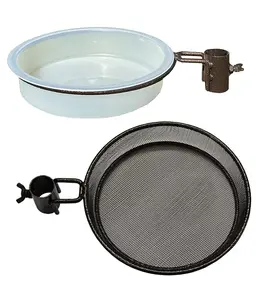 Water Dish, Mesh Seed Dish & Bracket Set for Selections Metal Bird Feeding Stations