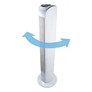 Igenix DF0035T Tower Fan, Oscillating, 7.5 Hour Timer, 29 Inch, White