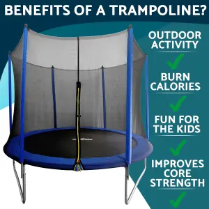 Dellonda 10ft Heavy-Duty Outdoor Trampoline For Kids with Safety Enclosure Net