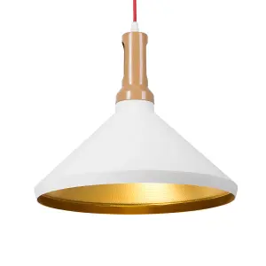 Metal Pendant Lamp White LIARD