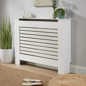 Home Source York Medium Radiator Cover White