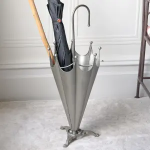 Vintage Silver Freestanding  Indoor Umbrella Stand