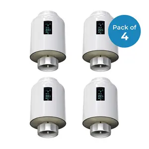 Pack of 4, Wifi Smart thermostatic radiator valve with screen