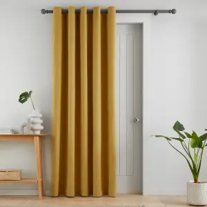 Catherine Lansfield Wilson Blackout Thermal 117x213cm Door Panel Yellow