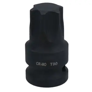 T90 1/2in Drive Male Torx Star Impacted Impact Shallow Stubby Socket