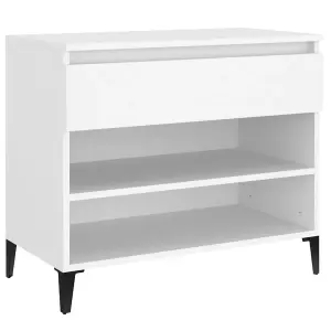 Shoe Cabinet White 70x36x60 cm Engineered Wood