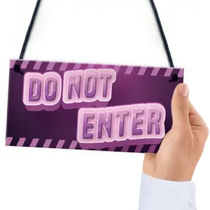 DO NOT ENTER Sign Neon Effect Girls Gaming Sign For Girls Bedroom Daughter Gift