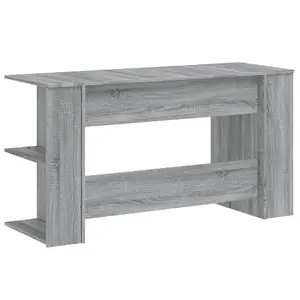 Berkfield Desk Grey Sonoma 140x50x75 cm Engineered Wood