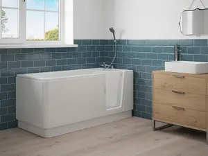 Lisna Waters Bermuda Right Hand Full Length Walk In Bath 1685mm x 750mm Easy Access