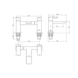 Hoveton Brass effect Bath Filler Tap