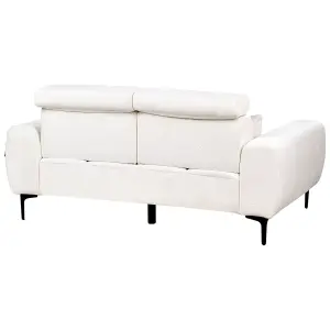 2 Seater Boucle Sofa White VEGAMO