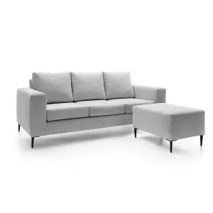 Capri Reversible Corner Sofa in Light Grey