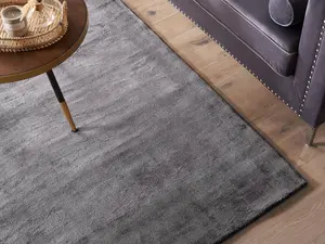 Viscose Area Rug 160 x 230 cm Dark Grey GESI II