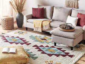 Cotton Area Rug 140 x 200 cm Multicolour DUZCE