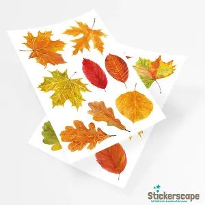 Autumnal Leaves Window Stickers