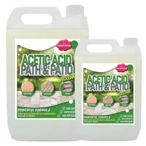 2x 2.5L Acetic Acid Path & Patio Powerful Formula Cleaner Strong Concentrated Formula For Gardens