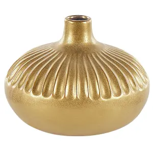 Decorative Vase CERCEI Ceramic Gold