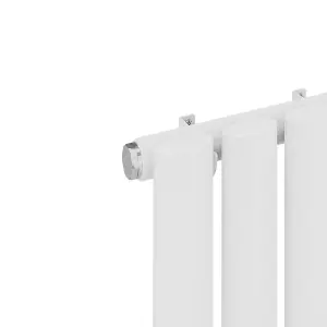 Right Radiators 600x413mm Horizontal Single Oval Column Designer Radiator White