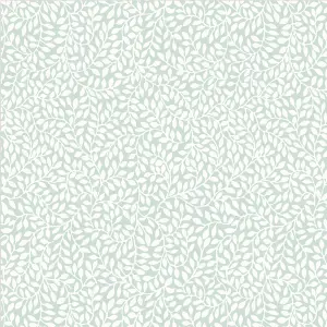 Laura Ashley Little vines Duck egg Leaf Smooth Wallpaper Sample