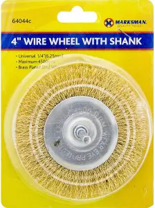 Wire Wheel With Shank Brush Drill Polishing Set Tool For Rust Removal 4 Inch