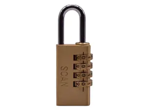 Secure Your Belongings with Scan Brass Combination Padlock 28mm